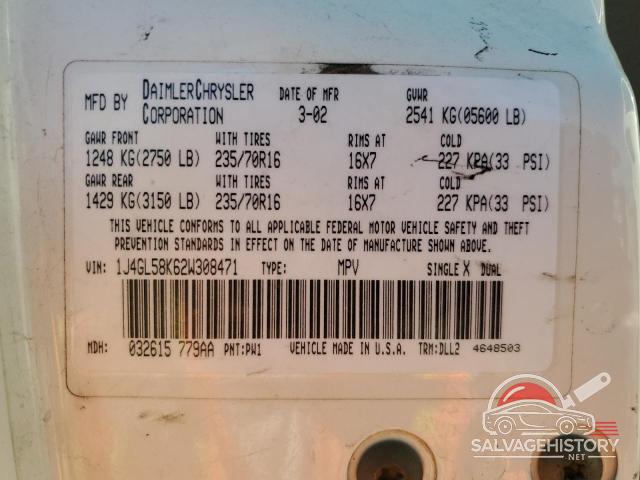 1J4GL58K62W308471 2002 JEEP LIBERTY photo no. 12