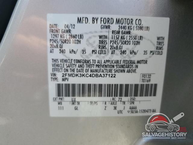 2FMDK3KC4DBA37122 2013 FORD EDGE photo no. 14