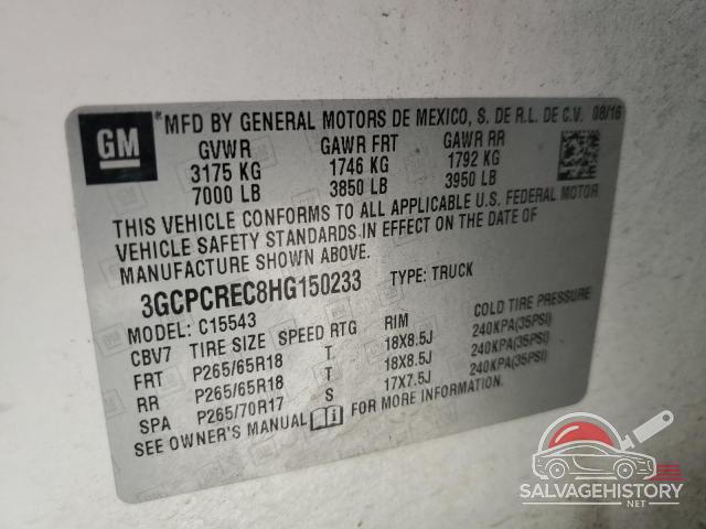3GCPCREC8HG150233 2017 CHEVROLET All Models photo no. 12