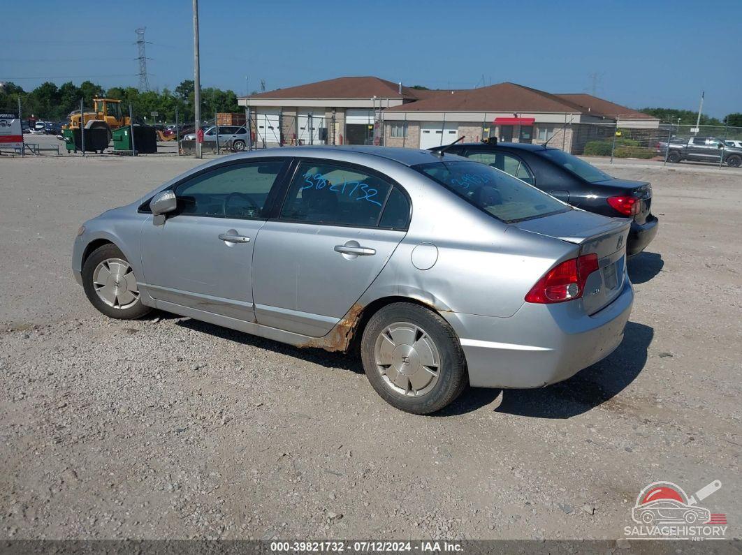 JHMFA36267S010787 2007 HONDA CIVIC HYBRID photo no. 3