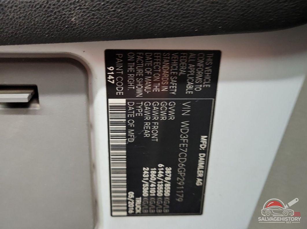 WD3FE7CD6GP291179 2016 MERCEDES-BENZ SPRINTER 2500 photo no. 6