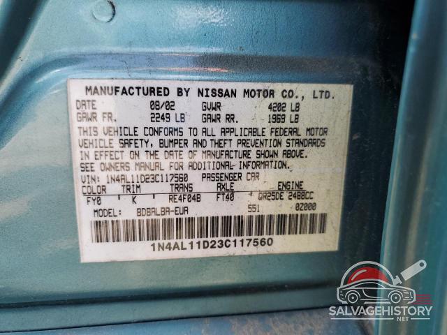 1N4AL11D23C117560 2003 NISSAN ALTIMA photo no. 12