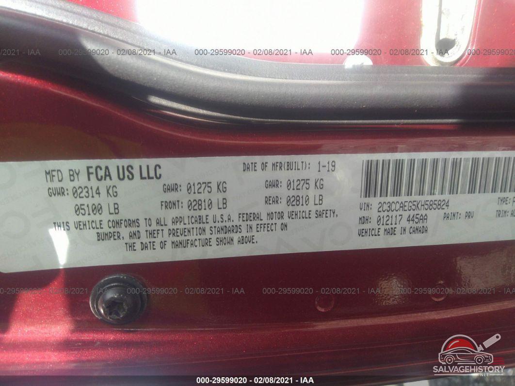 2C3CCAEG5KH585824 2019 CHRYSLER 300 photo no. 9