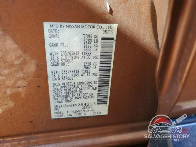 5N1AZ2MH2FN264253 2015 NISSAN MURANO photo no. 13