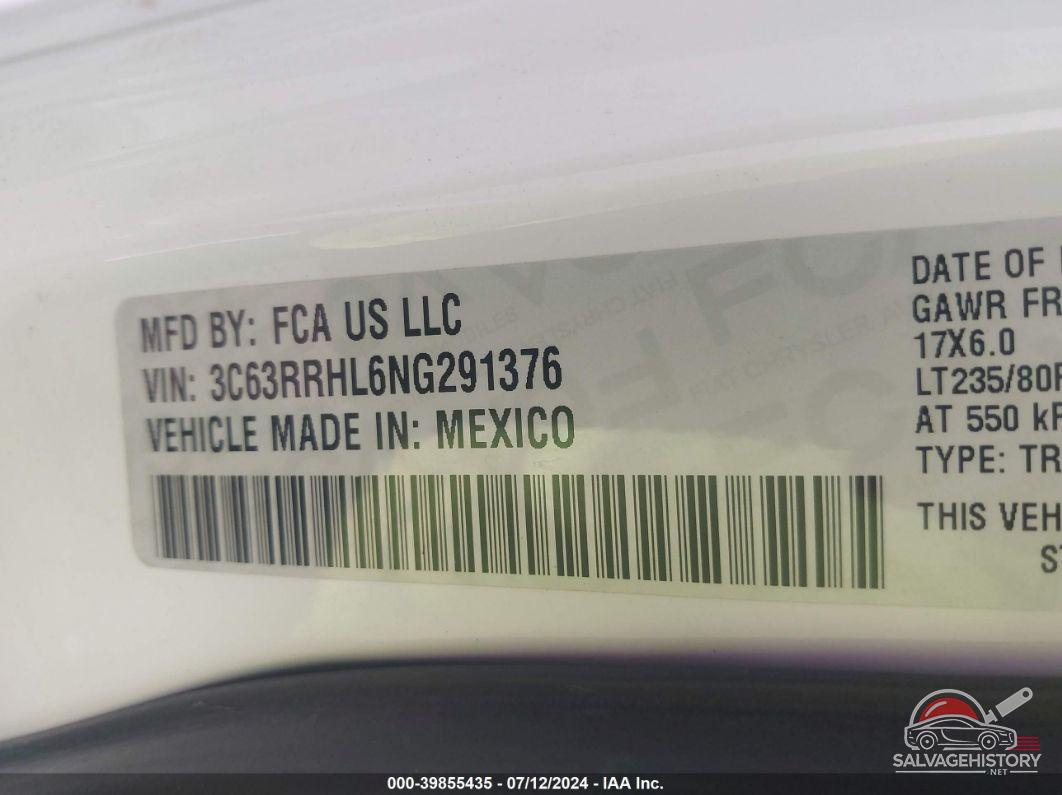 3C63RRHL6NG291376 2022 RAM 3500 photo no. 8