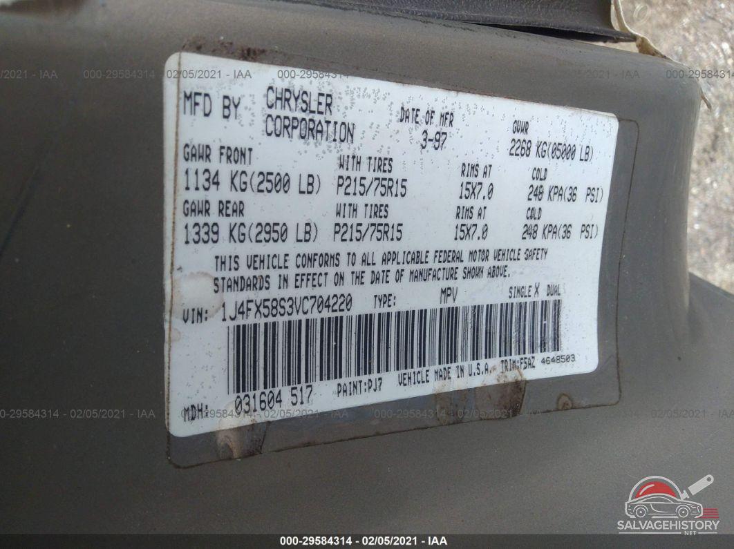 1J4FX58S3VC704220 1997 JEEP GRAND CHEROKEE photo no. 9