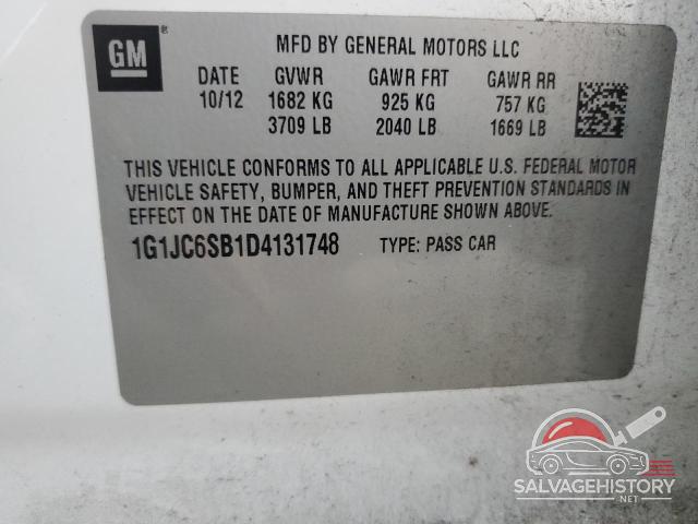 1G1JC6SB1D4131748 2013 CHEVROLET SONIC photo no. 12
