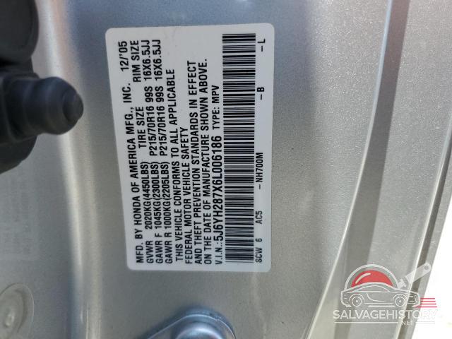 5J6YH287X6L006186 2006 HONDA ELEMENT photo no. 12
