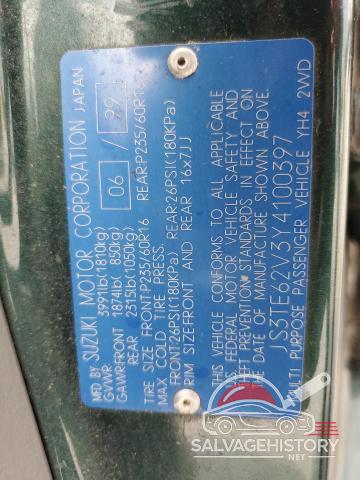 JS3TE62V3Y4100397 2000 SUZUKI GR VITARA photo no. 13