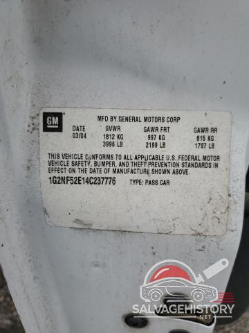 1G2NF52E14C237776 2004 PONTIAC GRANDAM photo no. 12