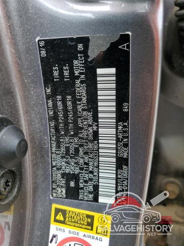 5TDJKRFH6GS331804 2016 TOYOTA HIGHLANDER photo no. 13