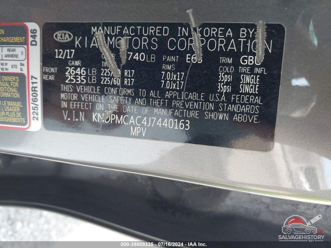 KNDPMCAC4J7440163 2018 KIA SPORTAGE photo no. 9
