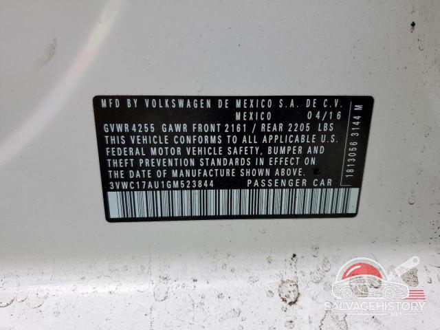 3VWC17AU1GM523844 2016 VOLKSWAGEN GOLF photo no. 12