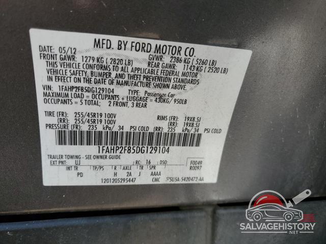 1FAHP2F85DG129104 2013 FORD TAURUS photo no. 12