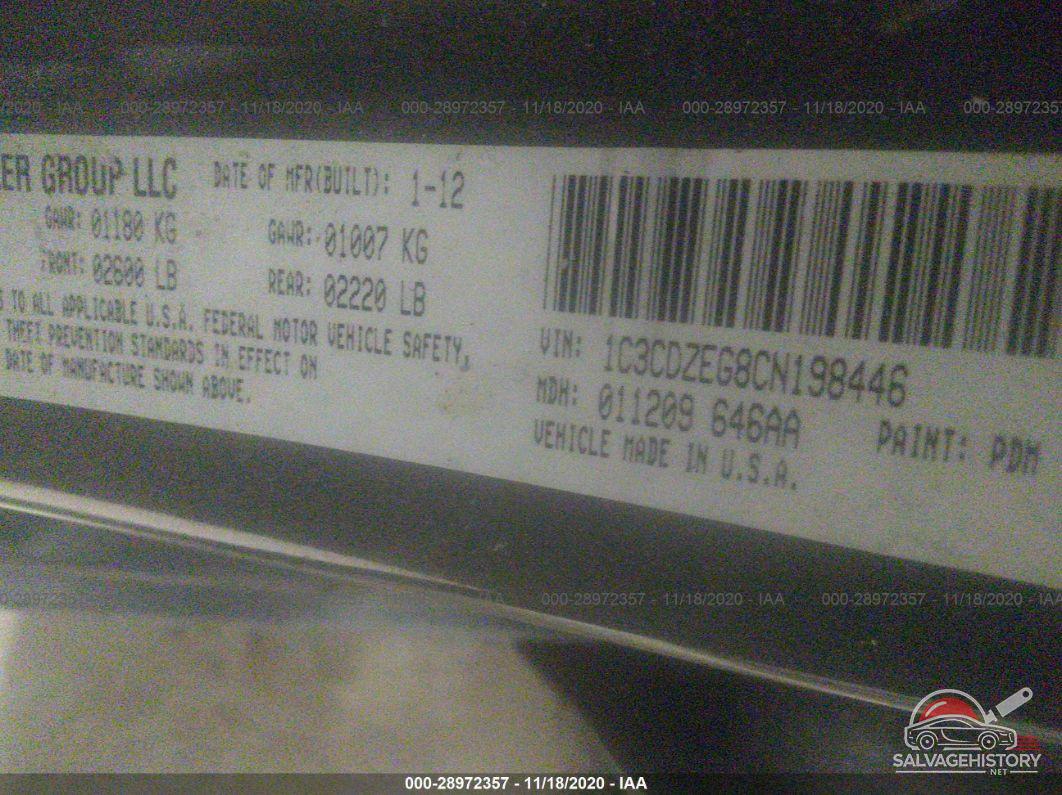 1C3CDZEG8CN198446 2012 DODGE AVENGER photo no. 9