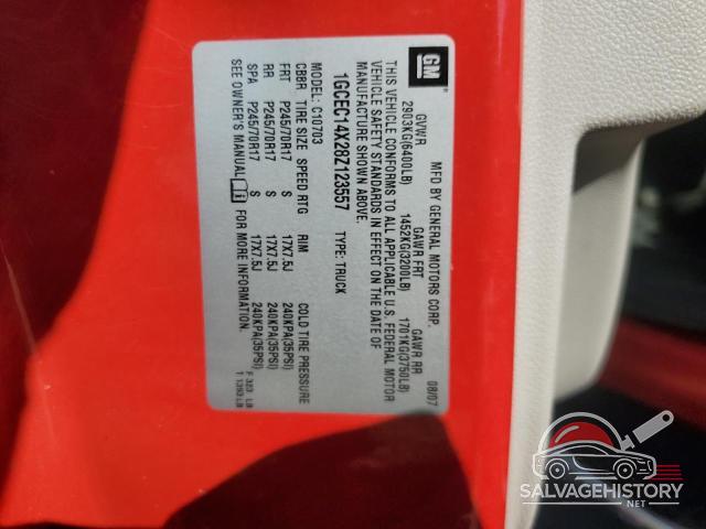1GCEC14X28Z123557 2008 CHEVROLET ALL Models photo no. 12
