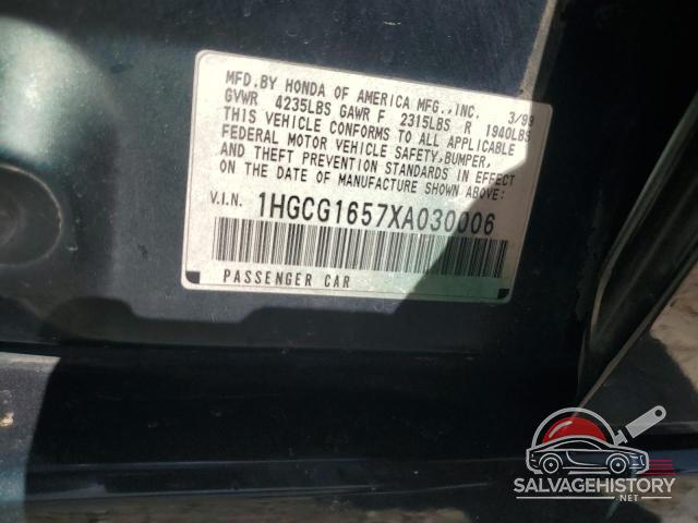 1HGCG1657XA030006 1999 HONDA ACCORD photo no. 12
