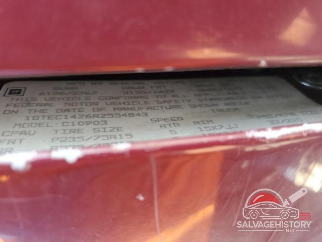 1GTEC14Z6RZ554843 1994 GMC SIERRA photo no. 12