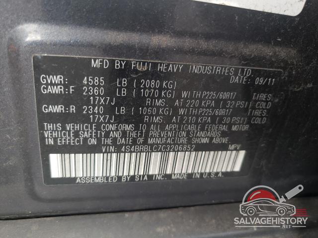 4S4BRBLC7C3206852 2012 SUBARU OUTBACK photo no. 13