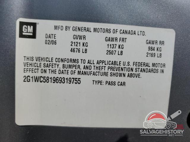 2G1WC581969319755 2006 CHEVROLET IMPALA photo no. 13