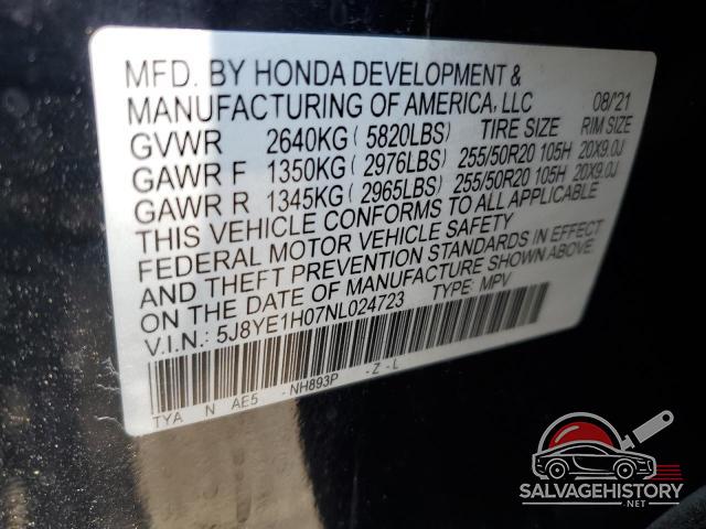 5J8YE1H07NL024723 2022 ACURA MDX photo no. 13