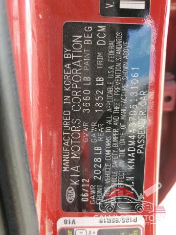 KNADM4A37D6131061 2013 KIA RIO photo no. 12