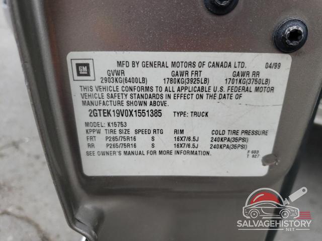 2GTEK19V0X1551385 1999 GMC SIERRA photo no. 12