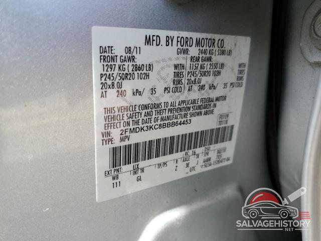 2FMDK3KC8BBB64453 2011 FORD EDGE photo no. 13