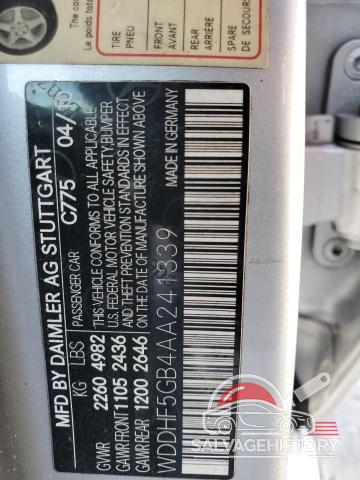 WDDHF5GB4AA241339 2010 MERCEDES-BENZ E-CLASS photo no. 12