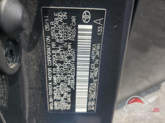 JTDBU4EE0B9146597 2011 TOYOTA COROLLA photo no. 12