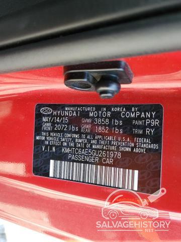 KMHTC6AE5GU261978 2016 HYUNDAI VELOSTER photo no. 12