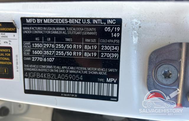 4JGFB4KB2LA059054 2020 MERCEDES-BENZ GLE-CLASS photo no. 10
