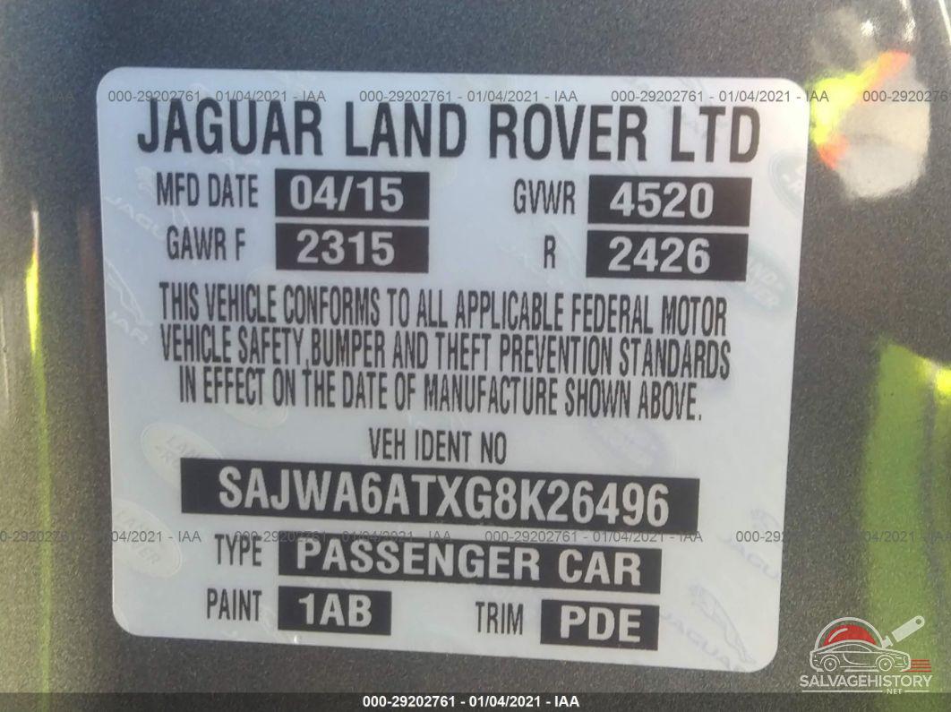 SAJWA6ATXG8K26496 2016 JAGUAR F-TYPE photo no. 9