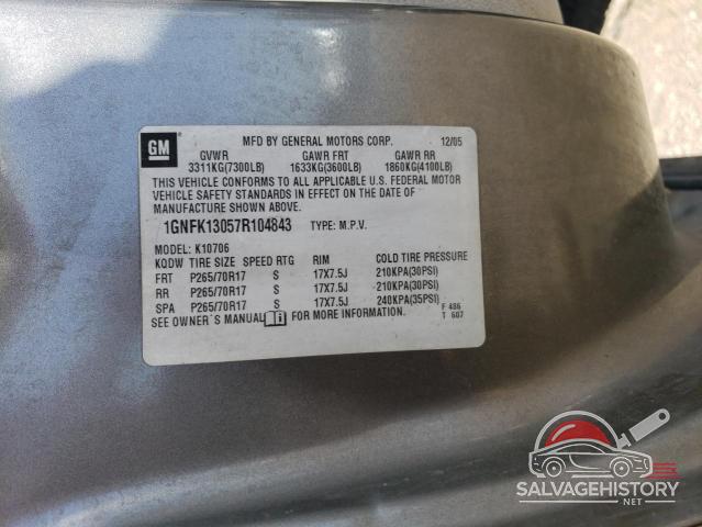 1GNFK13057R104843 2007 CHEVROLET TAHOE photo no. 13