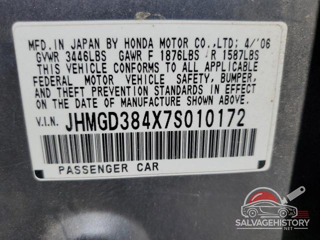 JHMGD384X7S010172 2007 HONDA FIT photo no. 13