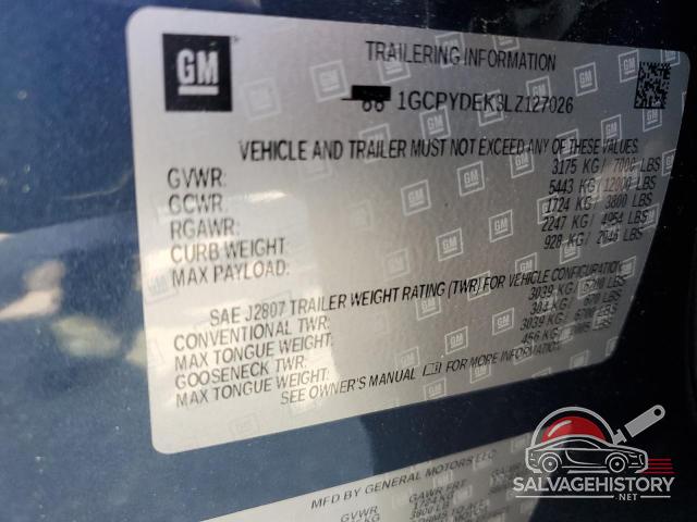 1GCPYDEK3LZ127026 2020 CHEVROLET ALL Models photo no. 12