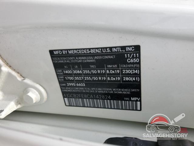 4JGCB2FE8CA142824 2012 MERCEDES-BENZ R-CLASS photo no. 13