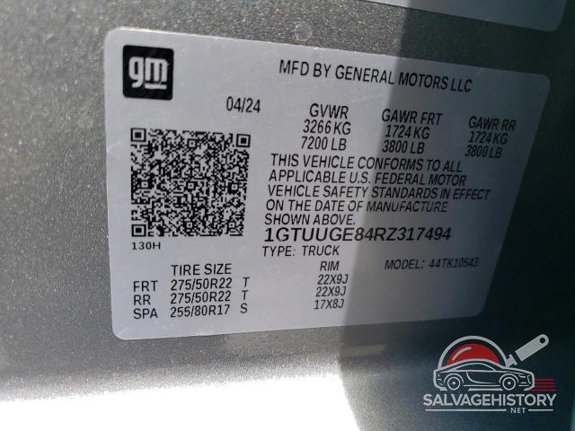 1GTUUGE84RZ317494 2024 GMC SIERRA photo no. 12