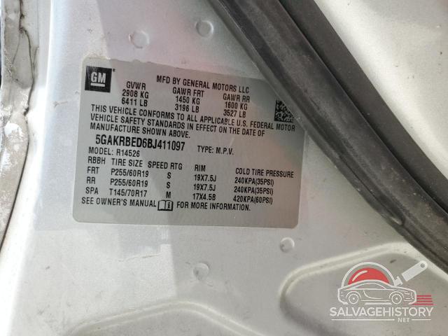 5GAKRBED6BJ411097 2011 BUICK ENCLAVE photo no. 14