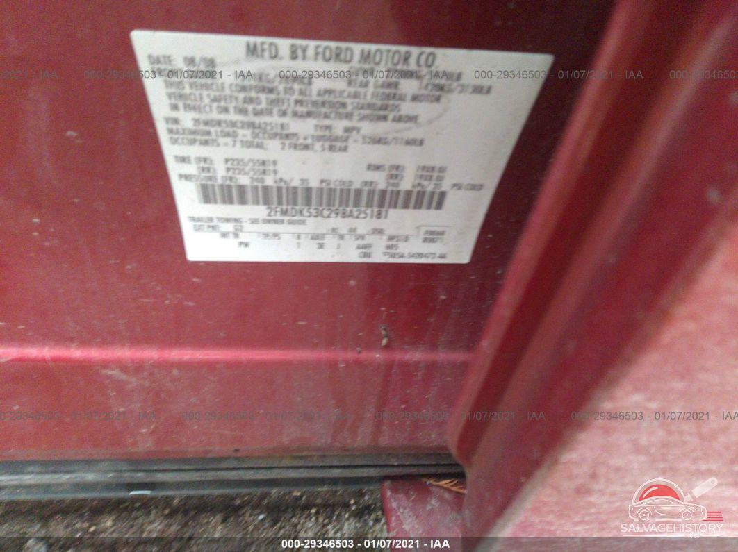2FMDK53C29BA25181 2009 FORD FLEX photo no. 9