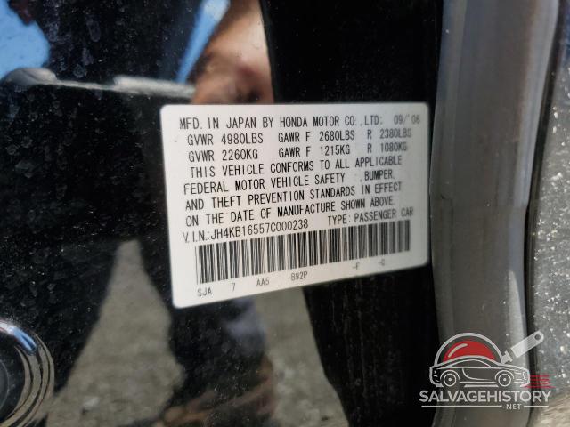 JH4KB16557C000238 2007 ACURA RL photo no. 13