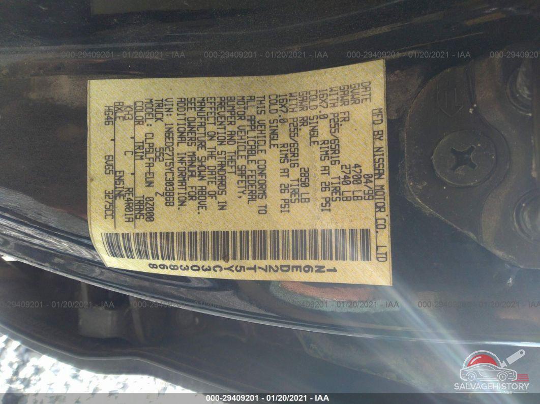 1N6ED27T5YC303868 2000 NISSAN FRONTIER 2WD photo no. 9