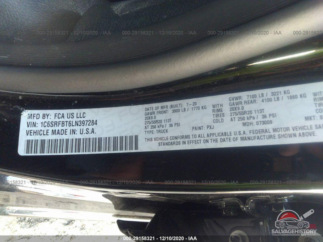 1C6SRFBT6LN397284 2020 RAM 1500 photo no. 9