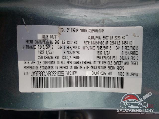 JM3TB3CVXB0331985 2011 MAZDA CX-9 photo no. 13