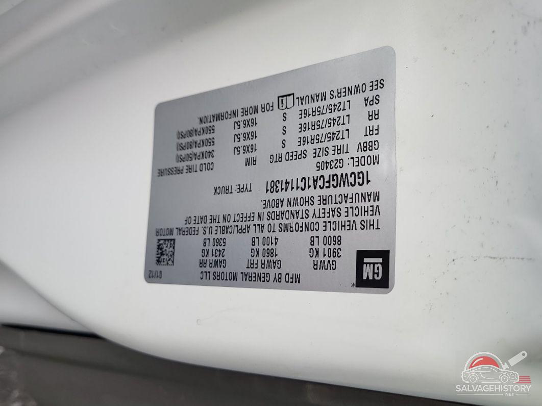 1GCWGFCA1C1141381 2012 CHEVROLET EXPRESS G2500 photo no. 6