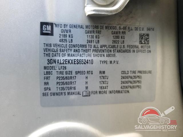 3GNAL2EKXES652410 2014 CHEVROLET CAPTIVA photo no. 13