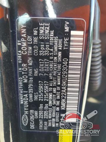 KM8K22AA9KU293040 2019 HYUNDAI KONA photo no. 13