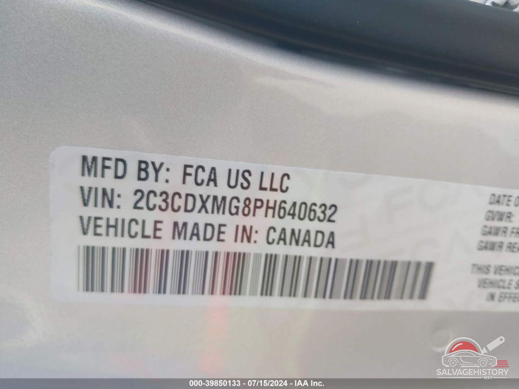 2C3CDXMG8PH640632 2023 DODGE CHARGER photo no. 9