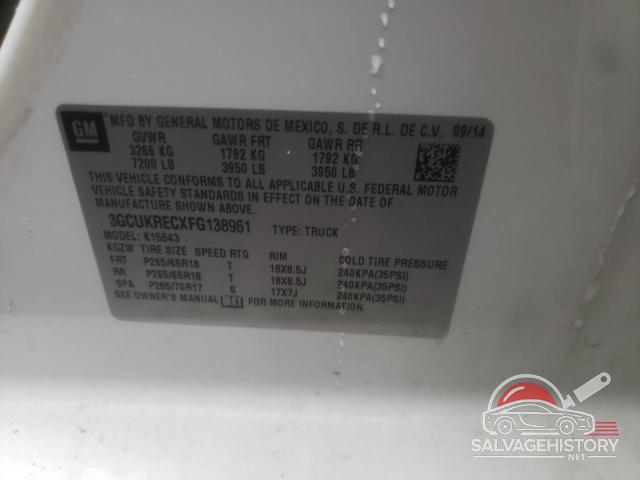 3GCUKRECXFG138961 2015 CHEVROLET ALL Models photo no. 12