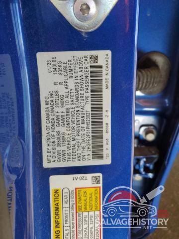 2HGFE2F51PH523027 2023 HONDA CIVIC photo no. 12